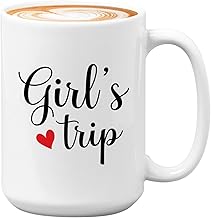 Bubble hugs traveler coffee mug - girl's trip - girls weekend road trip girls vacation outdoor activities 15oz white