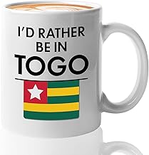 Bubble hugs togo coffee mug 11oz white - rather be in togo - togo native flag proud togolese african country citizen trave...