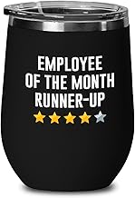 Workplace black edition wine tumbler 12oz - employee of the month runner up - resign new job moving employee retirement co...