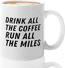 Marathon coffee mug 11oz white -all the miles - gift for marathon runner marathon training gifts runner friend marathon co...